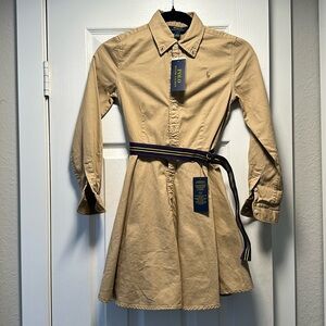[girls Size 10] Polo Ralph Lauren Oxford Style Shirt Dress